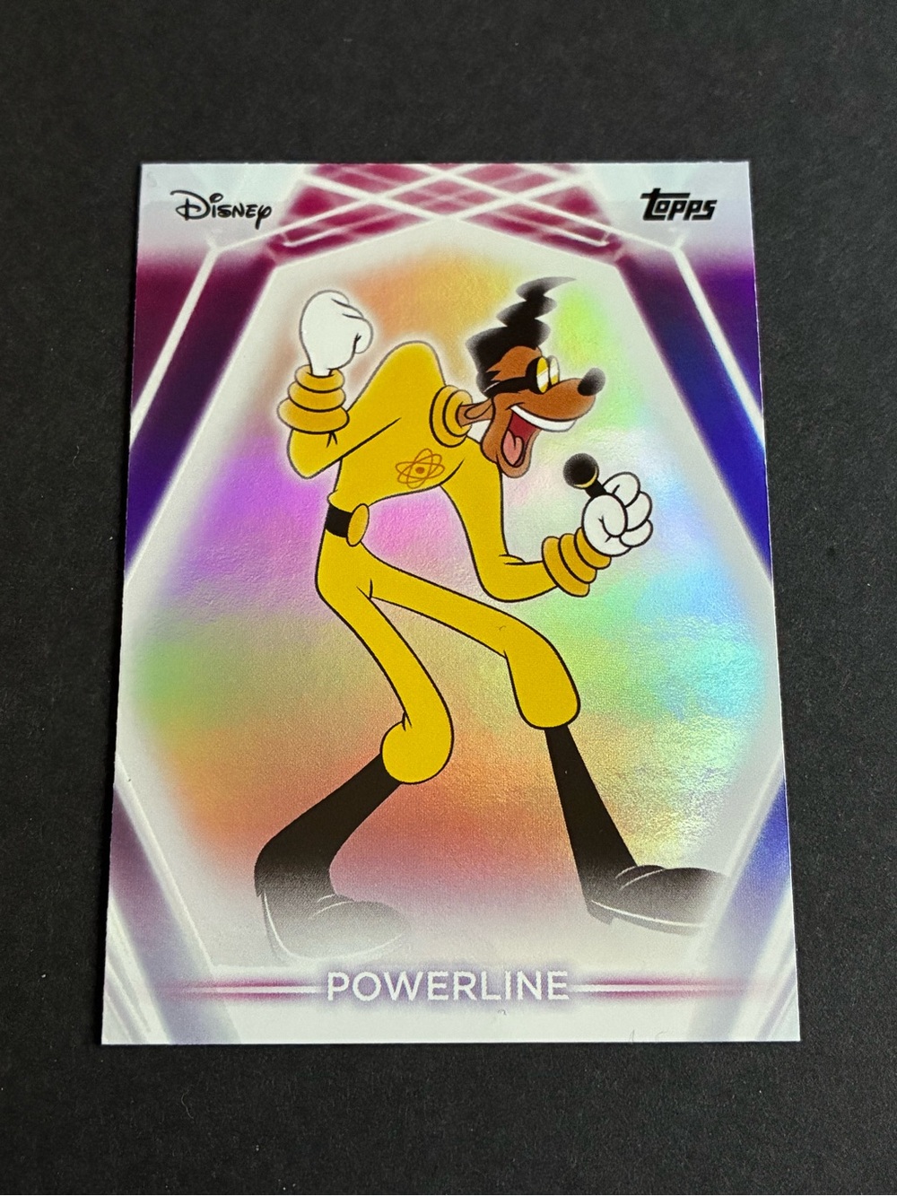 2026 Topps Disney Neon Powerline #101 Rainbow Foil Goofy Movie Card